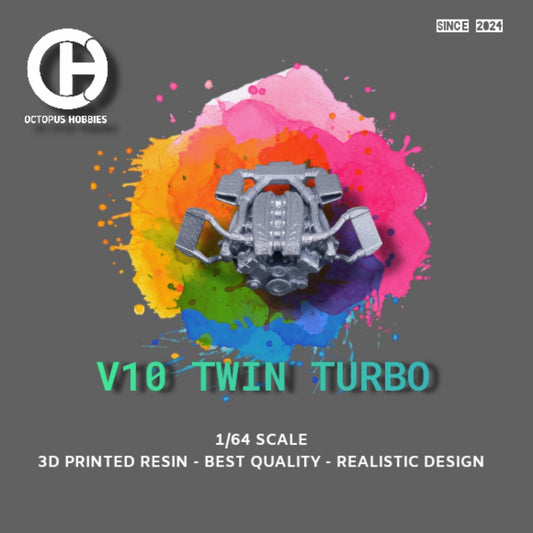 Diecast Engine 1/64 V10 Twin Turbo Universal.