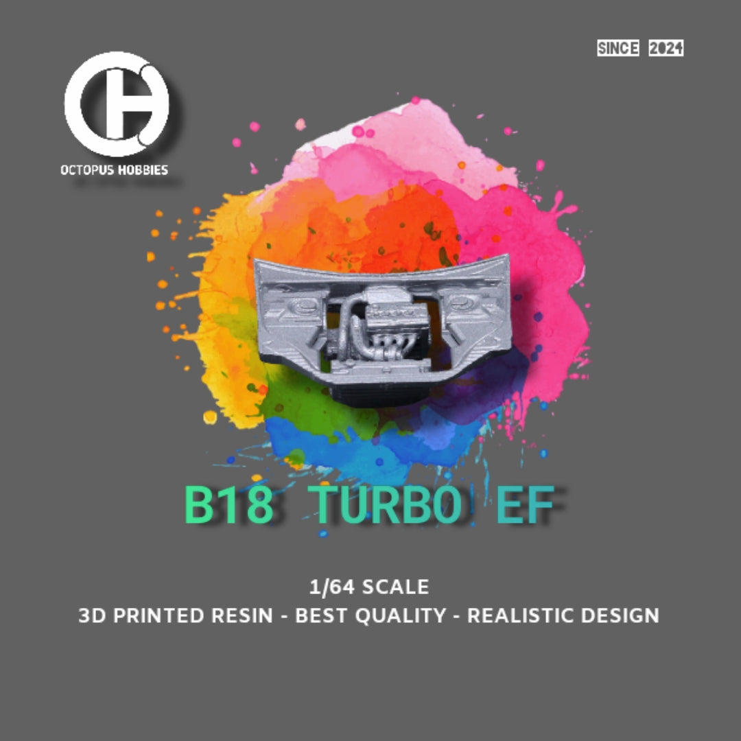 Diecast Engine 1/64 B18 Turbo Civic EF Hotwheels