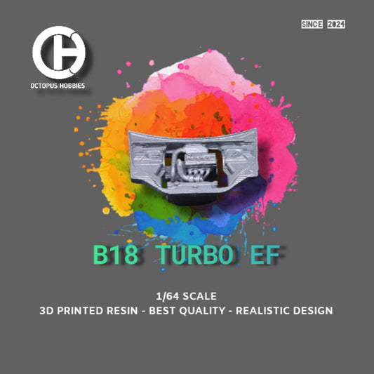 Diecast Engine 1/64 B18 Turbo Civic EF Hotwheels
