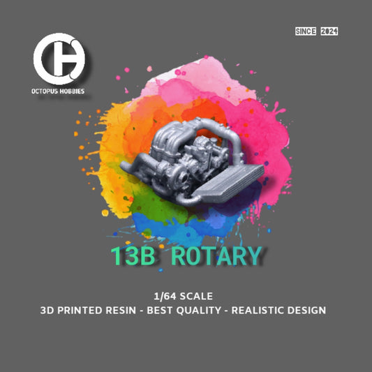 Diecast Engine 1/64 13B Rotary Mazda RX7
