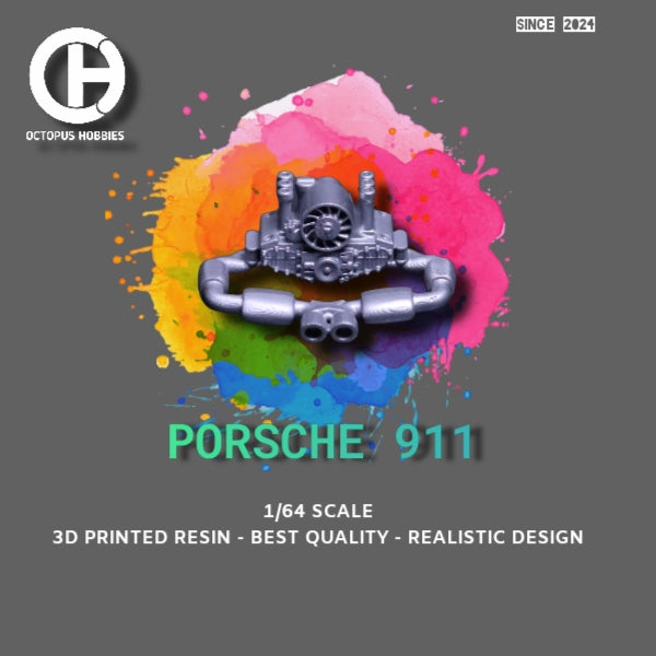 Diecast Engine 1/64 Porsche 911