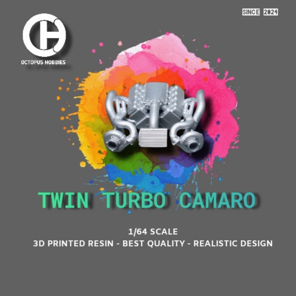 Diecast Engine 1/64 V8 Twin Turbo Camaro