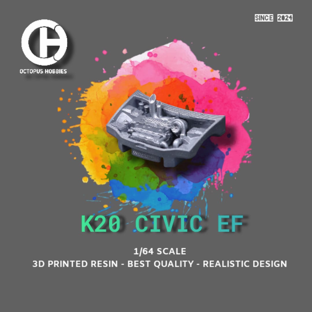 Diecast Engine 1/64 K20 Turbo Honda Civic EF